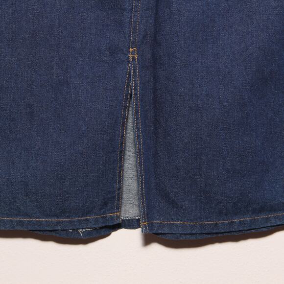 Vintage Tres Jolie Denim Skirt Size 9/10 Cotton Front slit NEW - Picture 3 of 7